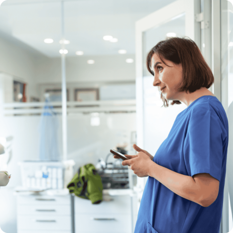 Family using technology