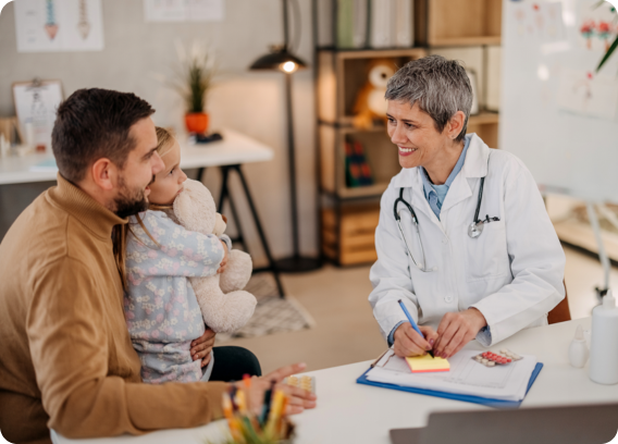 Doctor consulting with patient