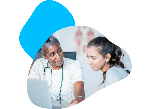 Doctor and patient consultation